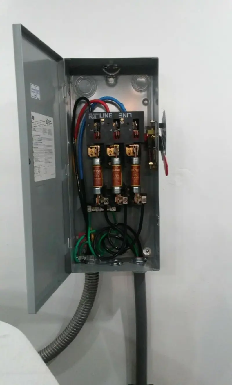 Three-phase disconnect switch installed for Electrical Wiring & Rewiring in Mechanic Falls