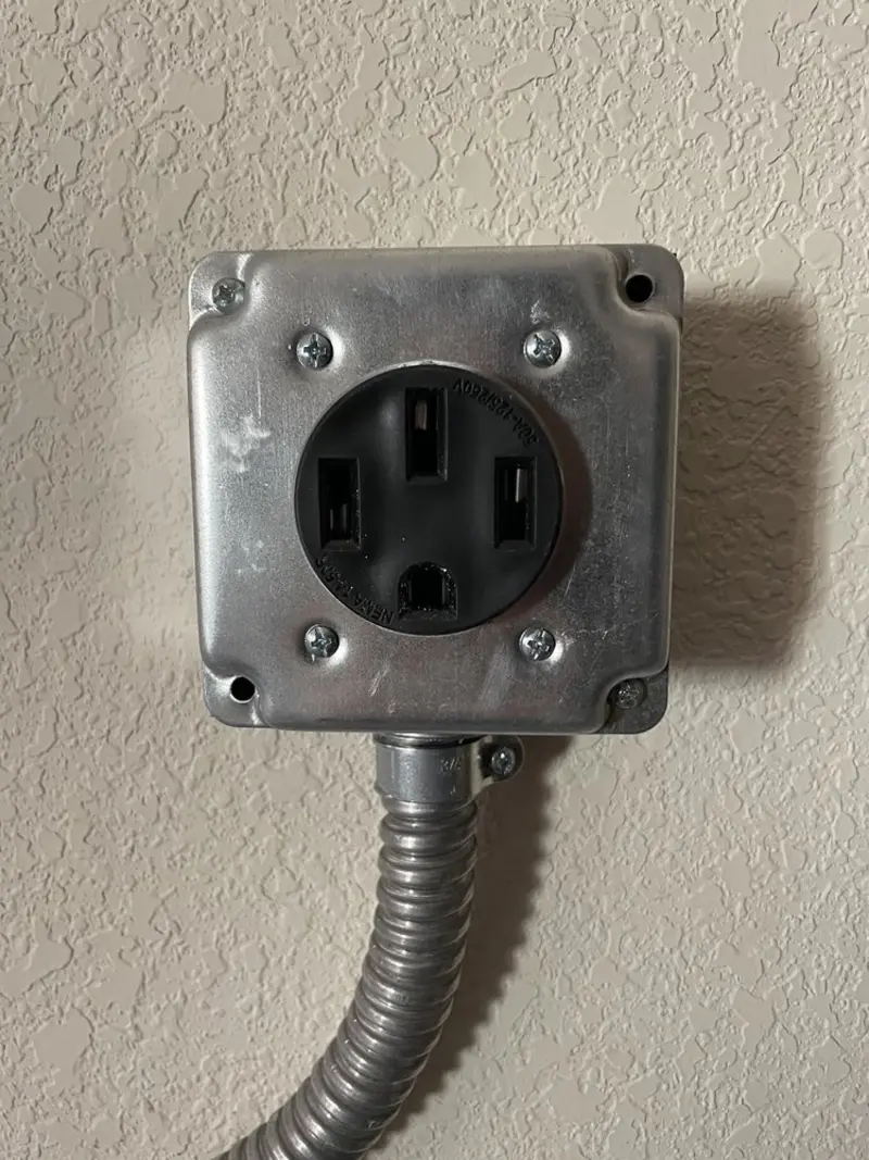NEMA 14-50 outlet installed for Smart Home Electrical in Mechanic Falls